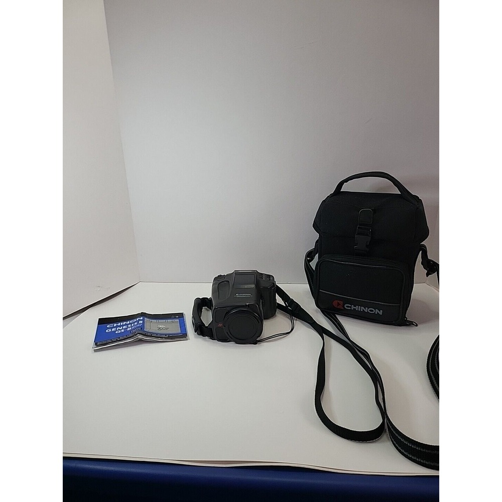 Chinon 35MM Film Camera W/  Bag Genesis II - Works No Battery Cover.‎